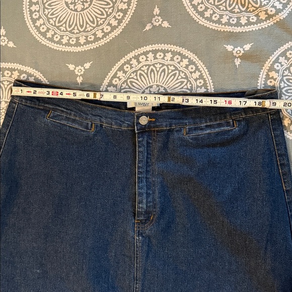 Togo Dark Blue Denim Maxi Skirt Size 20 - Picture 4 of 10